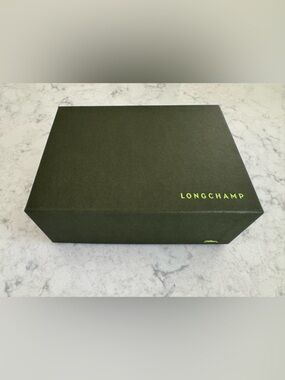 Longchamp Dark Green olive Box - LONGCHAMP Logo